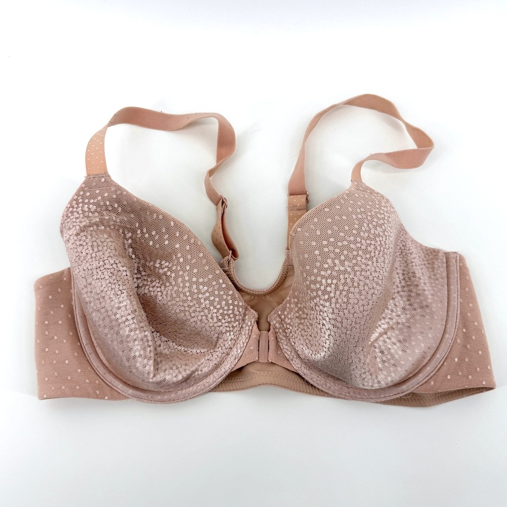 Wacoal Bra Front Close‎ T-Back 36C Nude Womens Underwire Racerback 853403
